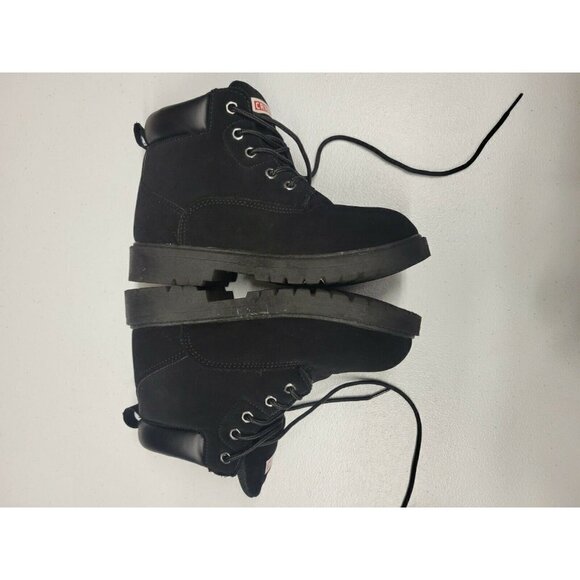 Craftman Size 3 Kids Black Velvet Lace-Up Ankle Boots casual wear - Picture 3 of 7